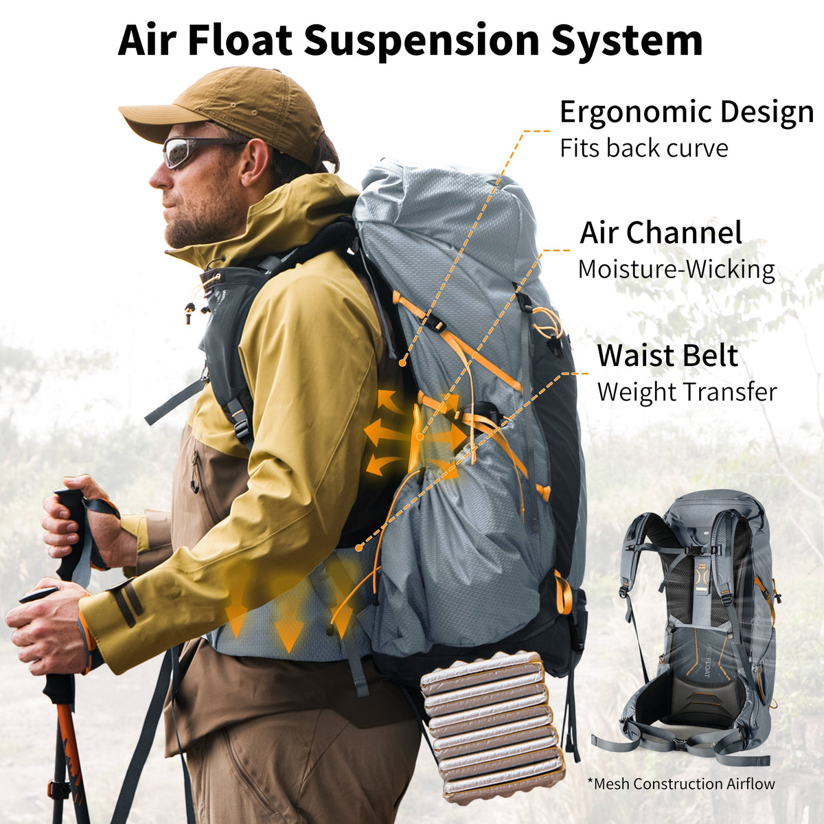 Seek Wind™ Pro Hiking Backpack