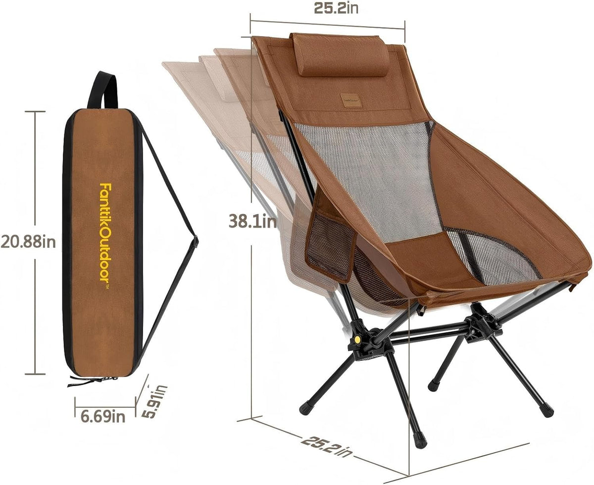 FanttikOutdoor Zeta L8 Max Camping Chair, Portable & Lightweight,