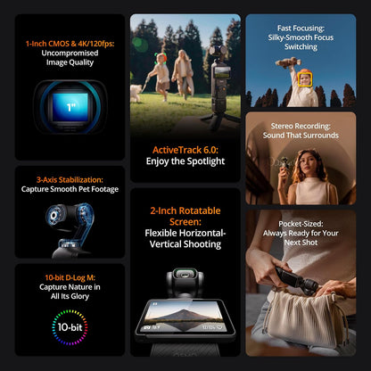 DJI Osmo Pocket 3 Vlogging Camera with 1'' CMOS & 4K/120fps Video