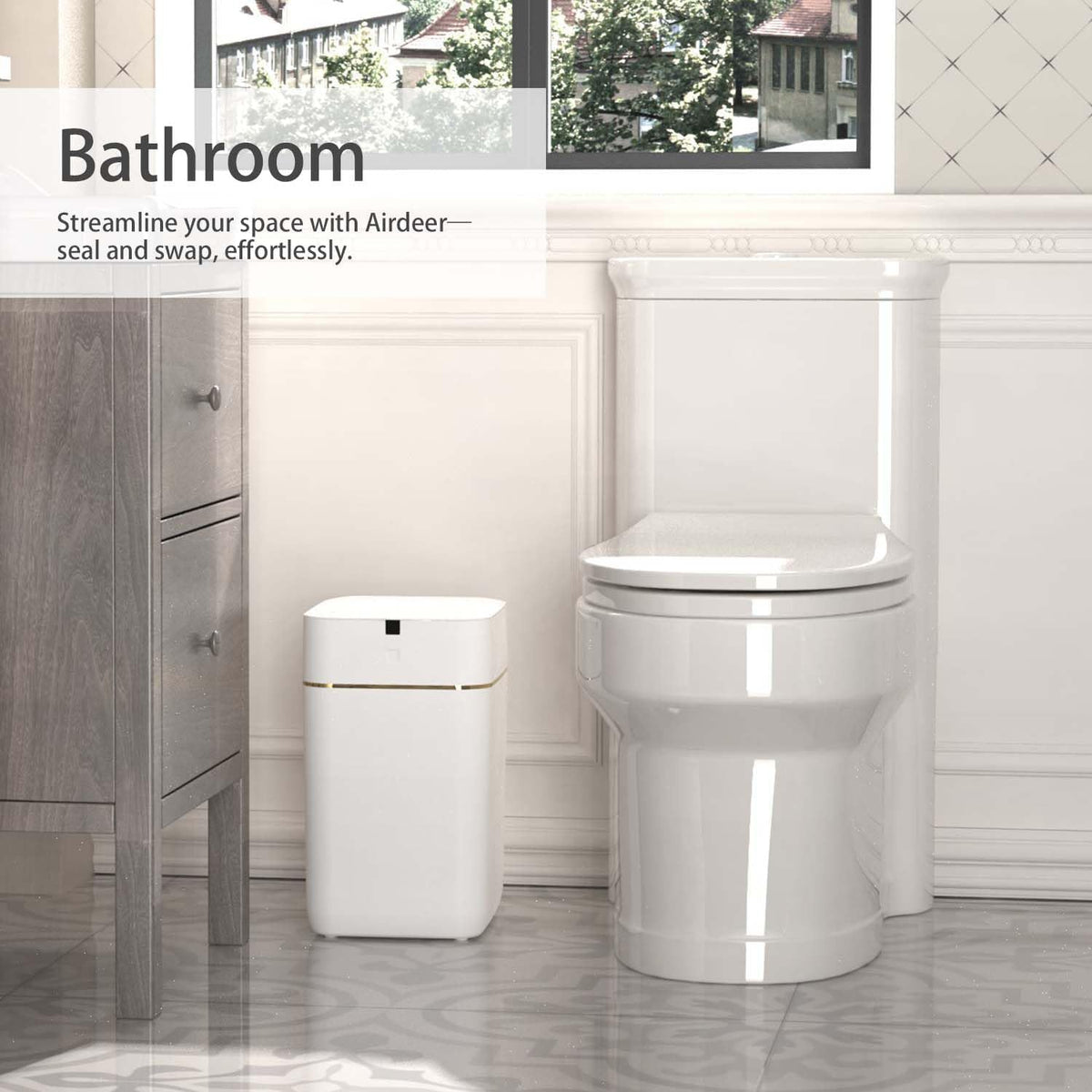 Airdeer Automatic Trash Can, 4 Gallon Self Sealing and Self-Changing Smart Trash Can,