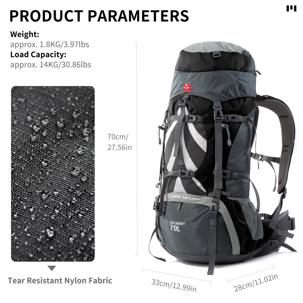 70+5L Mountaineering Backpack