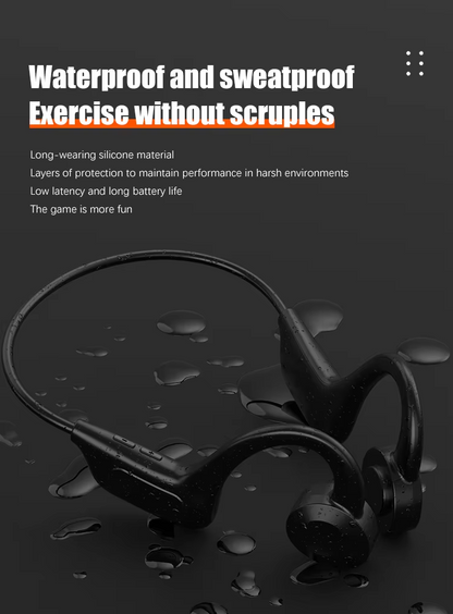 Bone Conduction IPX5 Headphones Lightweight Open Ear Headphones Sport Headphones with Built-in Mic, Bluetooth 5.1 Extra Comfort Waterproof Headset for Running, Cycling, Driving