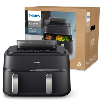Philips 5000 Series Dual-Basket Airfryer with Steam, 9.6 qt