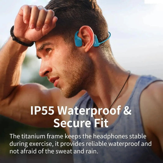 Bone Conduction Headphone Sport Running Waterproof Bluetooth Headset Open Ear Wireless Earphones With Mic For Cycling