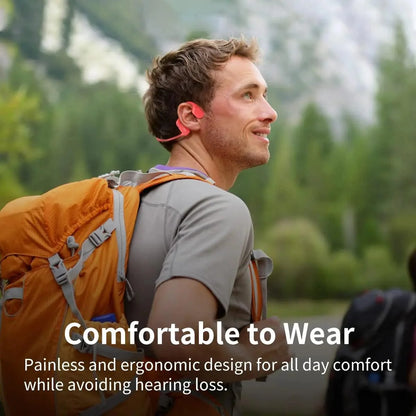 Bone Conduction Headphone Sport Running Waterproof Bluetooth Headset Open Ear Wireless Earphones With Mic For Cycling