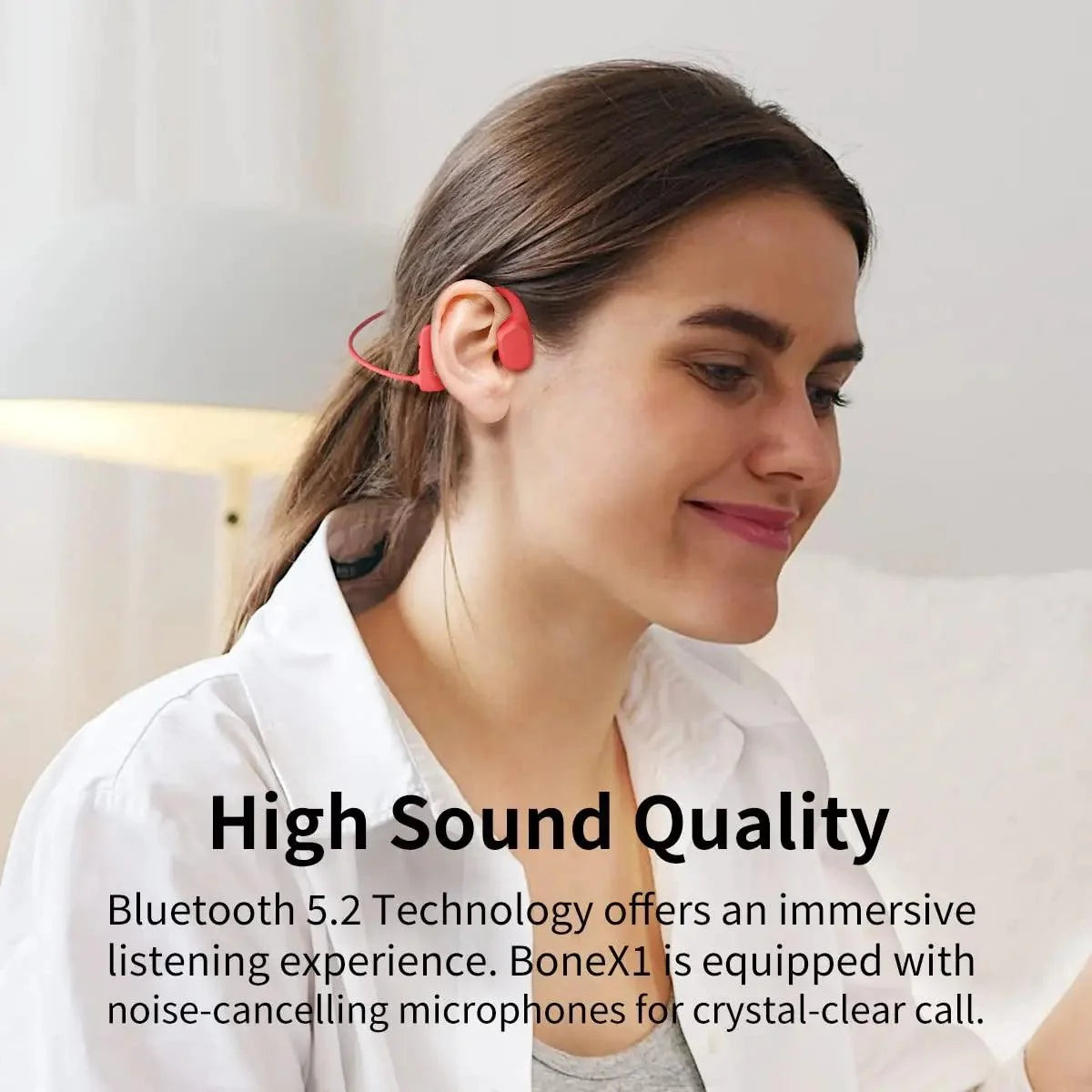 Bone Conduction Headphone Sport Running Waterproof Bluetooth Headset Open Ear Wireless Earphones With Mic For Cycling