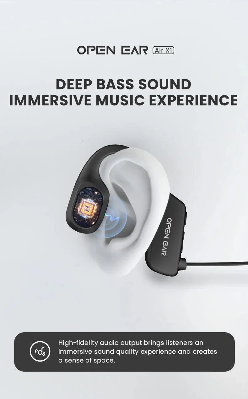 Bone Conduction Headphone Sport Running Waterproof Bluetooth Headset Open Ear Wireless Earphones With Mic For Cycling