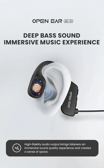 Bone Conduction Headphone Sport Running Waterproof Bluetooth Headset Open Ear Wireless Earphones With Mic For Cycling