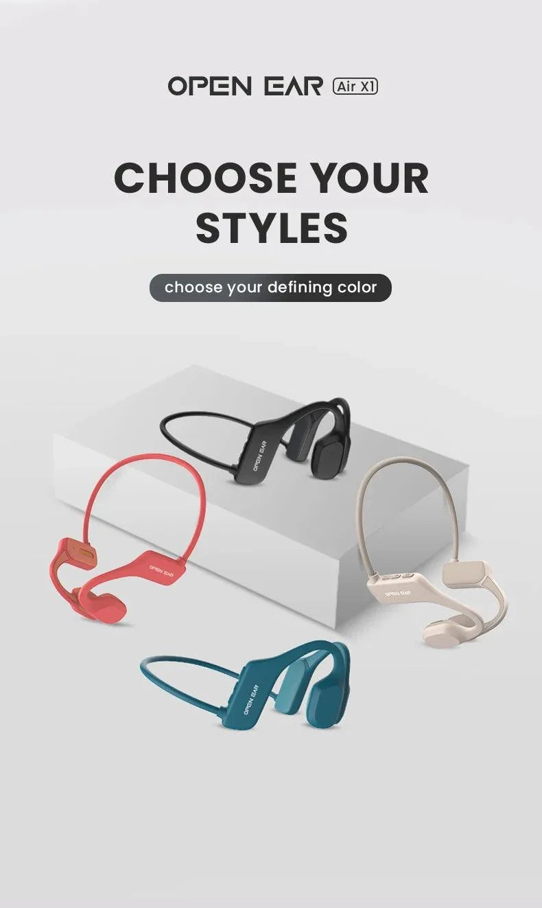 Bone Conduction Headphone Sport Running Waterproof Bluetooth Headset Open Ear Wireless Earphones With Mic For Cycling
