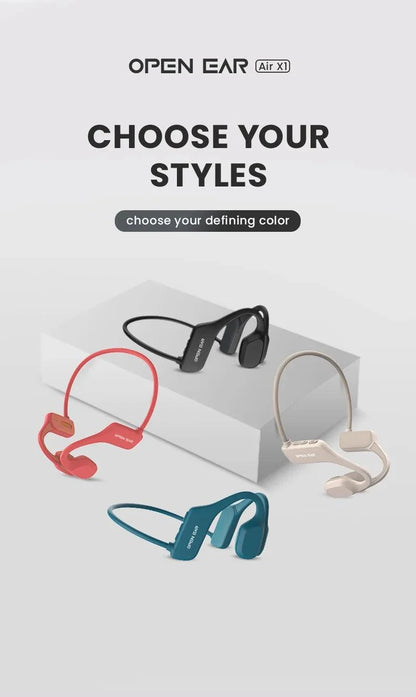 Bone Conduction Headphone Sport Running Waterproof Bluetooth Headset Open Ear Wireless Earphones With Mic For Cycling