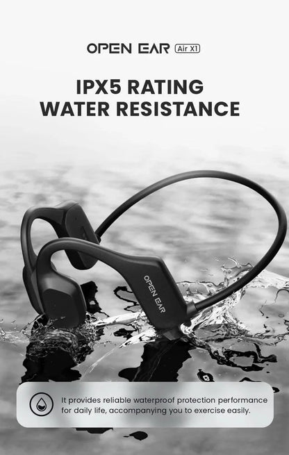 Bone Conduction Headphone Sport Running Waterproof Bluetooth Headset Open Ear Wireless Earphones With Mic For Cycling