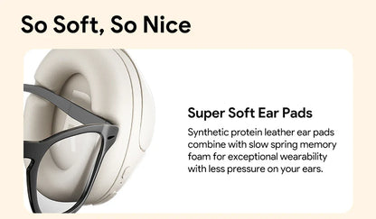 QCY H3 ANC 43dB Active Noise Cancellation Headphones Hi-Res Audio Wireless Earphones Bluetooth 5.4 Over the Ear Headsets 60Hrs