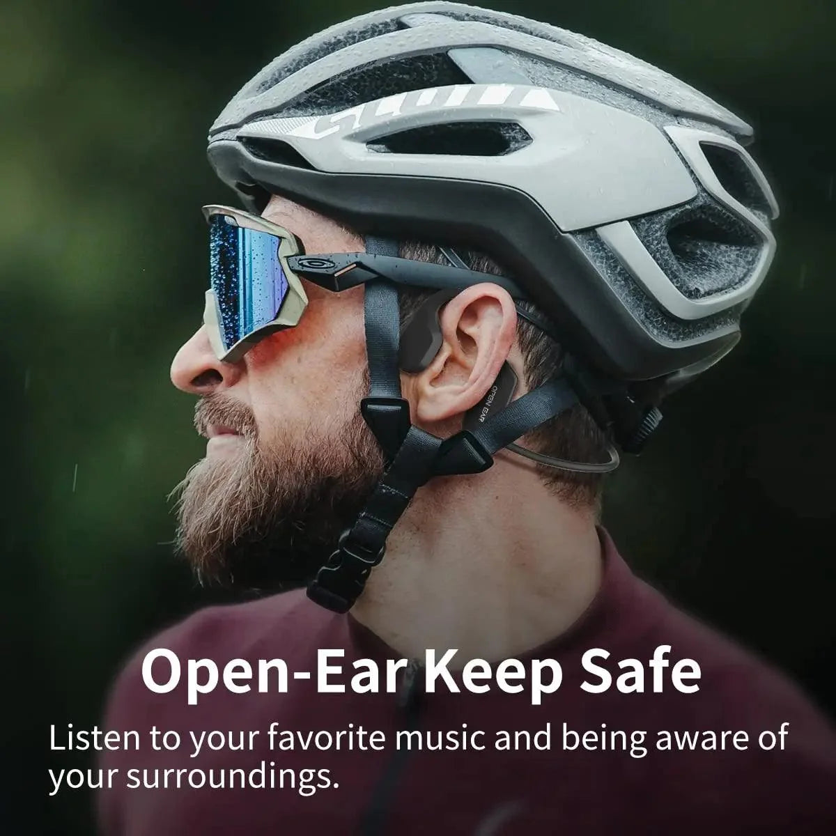 Bone Conduction Headphone Sport Running Waterproof Bluetooth Headset Open Ear Wireless Earphones With Mic For Cycling