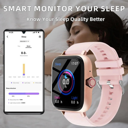 Smart Watch for Men, Women, 1.83" Touch Screen Fitness Tracker, IP68 Waterproof Smartwatch, Call & Message Reminder for Android iPhone
