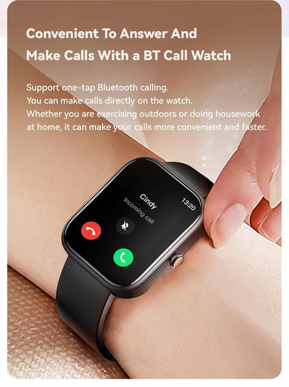 Men Smartwatch Fashion Bluetooth Call BT Music Alarm Clock Voice Assistant Waterproof Smart Watches For Android Phone G21