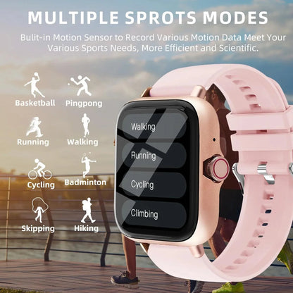 Smart Watch for Men, Women, 1.83" Touch Screen Fitness Tracker, IP68 Waterproof Smartwatch, Call & Message Reminder for Android iPhone