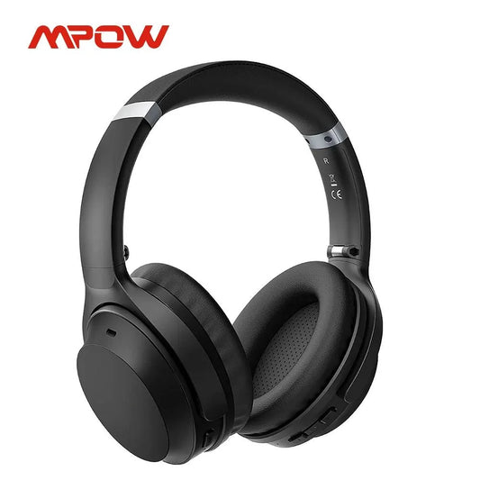 Mpow 40Hours Bluetooth Active Noise Cancelling Headphones CVC 8.0 Mic Hi-Fi Bass Foldable Wireless Wired Headset for Home Office