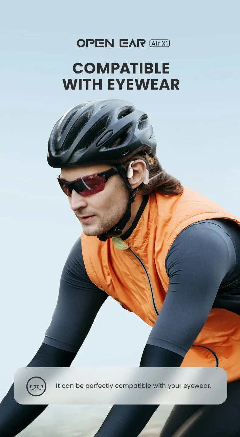 Bone Conduction Headphone Sport Running Waterproof Bluetooth Headset Open Ear Wireless Earphones With Mic For Cycling