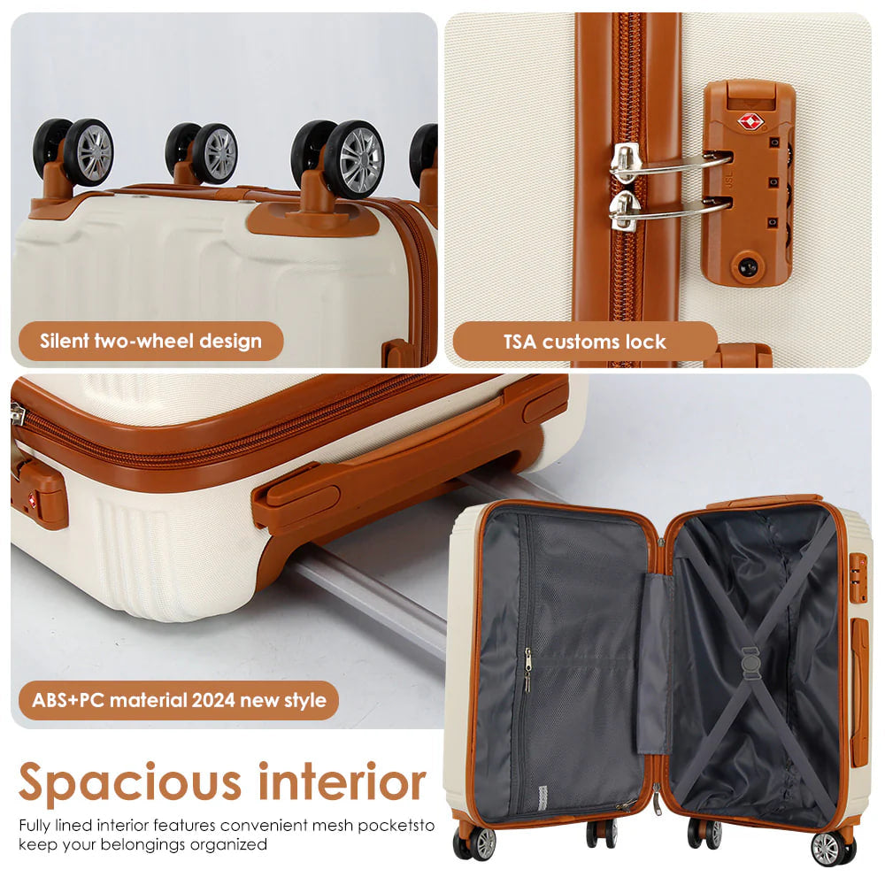 UUH 28-inch Luggage Family Travel 4-Piece Set ?C Buy 1 Get 3 Free (Includes 24/20/13-Inch)