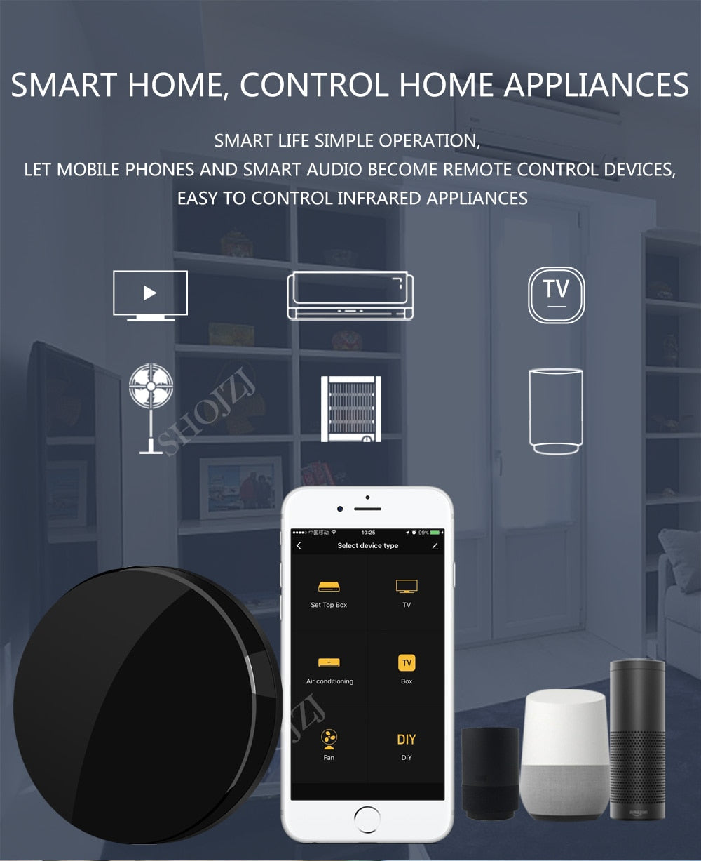 Universal WIFI+IR+RF Intelligent Smart Home Automation compatible for Alexa Google Home