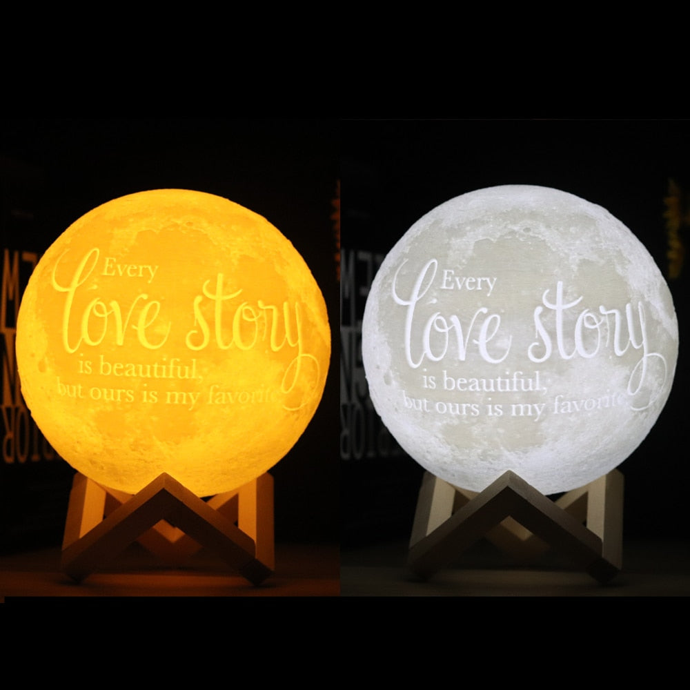 Photo/Text Custom Moon Lamp Night Light