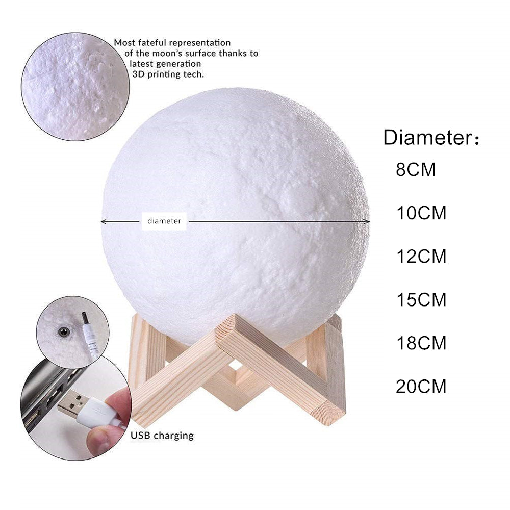 Photo/Text Custom Moon Lamp Night Light