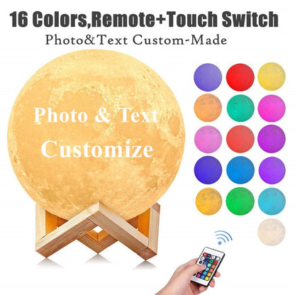 Photo/Text Custom Moon Lamp Night Light