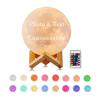 Photo/Text Custom Moon Lamp Night Light