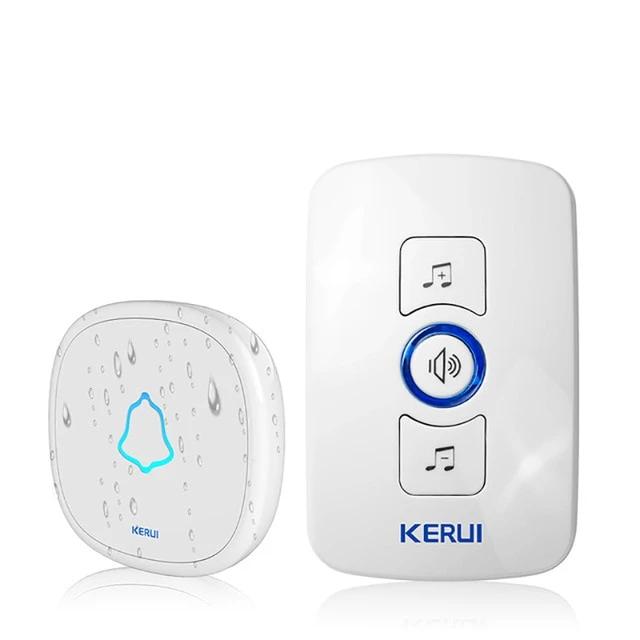 Home Security Welcome Wireless Doorbell Alarm LED light 32 Songs with Waterproof Touch Button
