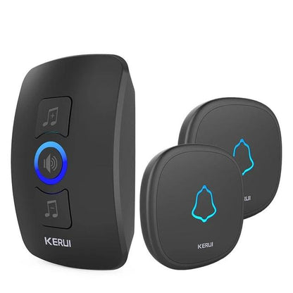 Home Security Welcome Wireless Doorbell Alarm LED light 32 Songs with Waterproof Touch Button