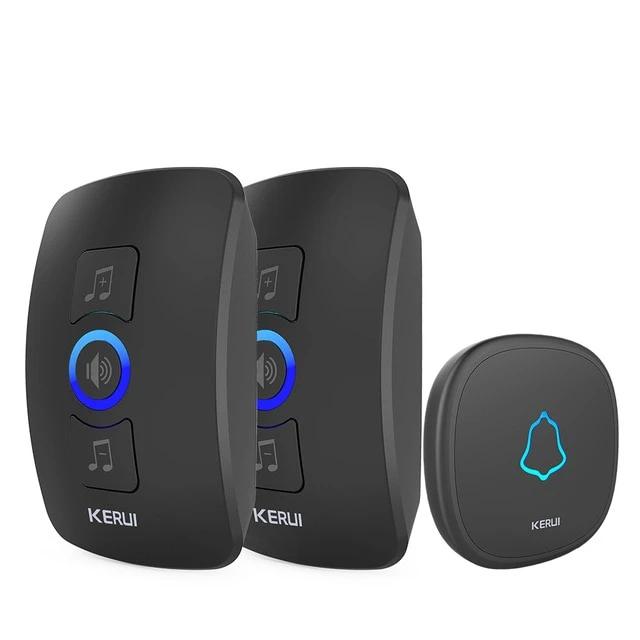 Home Security Welcome Wireless Doorbell Alarm LED light 32 Songs with Waterproof Touch Button